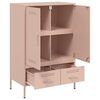 vidaXL Ντουλάπι Ροζ 68 x 39 x 101,5 εκ. από Χάλυβα