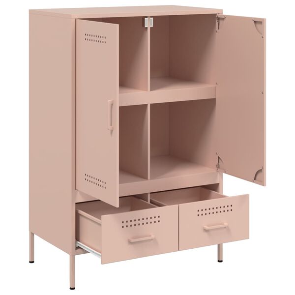 vidaXL Ντουλάπι Ροζ 68 x 39 x 101,5 εκ. από Χάλυβα