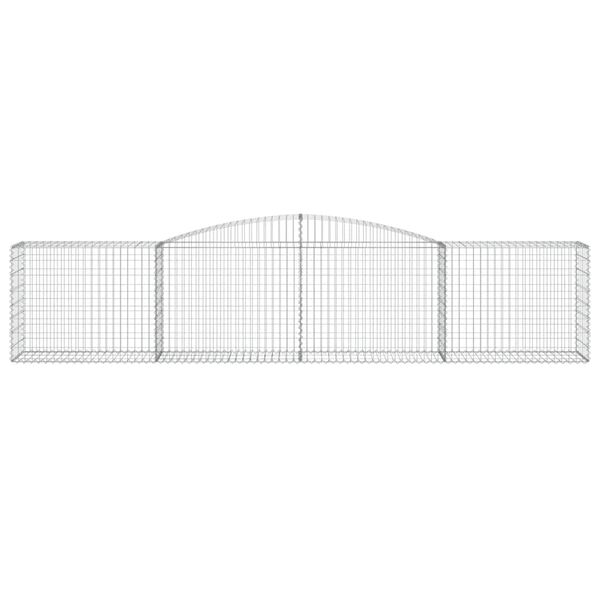 vidaXL Συρματοκιβώτια Τοξωτά 6 τεμ. 400x50x80/100 εκ. Γαλβαν. Ατσάλι