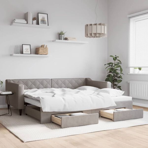 vidaXL &Kappa;&alpha;&nu;&alpha;&pi;έ&sigmaf; &Kappa;&rho;&epsilon;&beta;ά&tau;&iota; &Sigma;&upsilon;&rho;ό&mu;&epsilon;&nu;&omicron;&sigmaf; Taupe 90x200 &epsilon;&kappa;. Ύ&phi;&alpha;&sigma;&mu;&alpha; & &Sigma;&upsilon;&rho;&tau;ά&rho;&iota;&alpha;