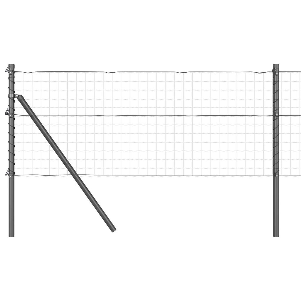 vidaXL Στύλος Περιφράξεων 26 pcs Γκρι 3.2 x 3.2 x 100 εκ Ατσάλι