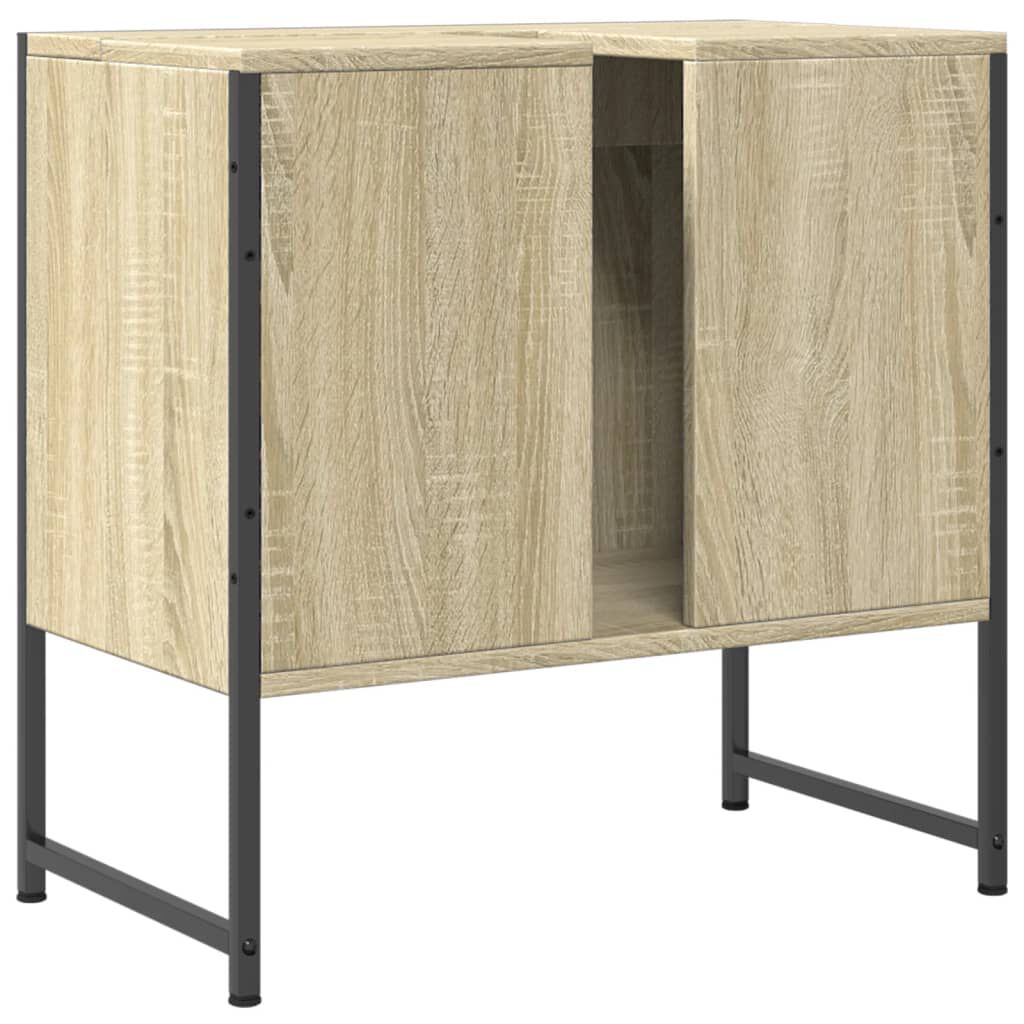 vidaXL Ντουλάπι Νιπτήρα Μπάνιου Sonoma Δρυς 60x33x60 εκ. Επεξ. Ξύλο