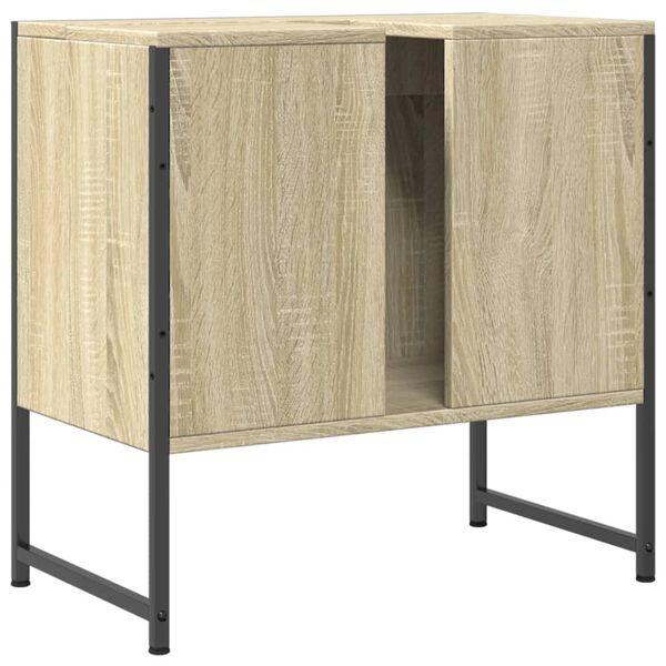 vidaXL Ντουλάπι Νιπτήρα Μπάνιου Sonoma Δρυς 60x33x60 εκ. Επεξ. Ξύλο