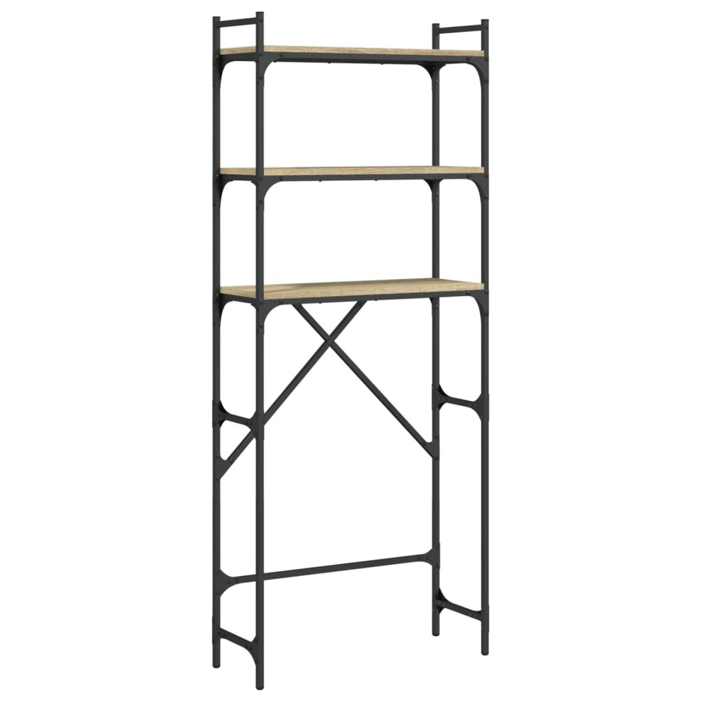 vidaXL Ραφιέρα Πλυντηρίου Sonoma Δρυς 67x25x163 εκ. από Επεξεργ. Ξύλο