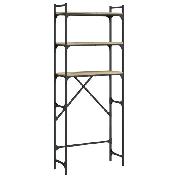 vidaXL Ραφιέρα Πλυντηρίου Sonoma Δρυς 67x25x163 εκ. από Επεξεργ. Ξύλο