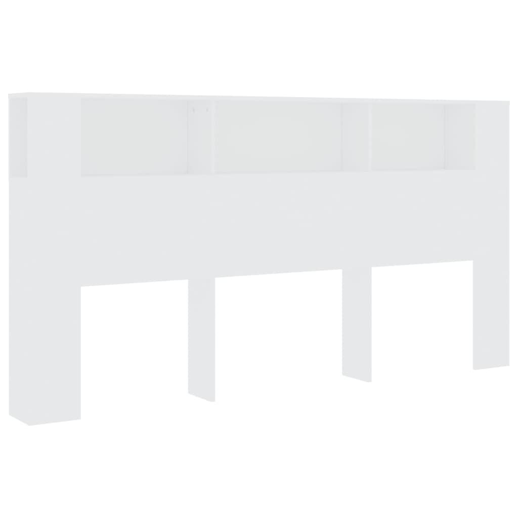 vidaXL Κεφαλάρι Με Αποθηκευτικό Χώρο Λευκό 200x18,5x104,5 εκ.