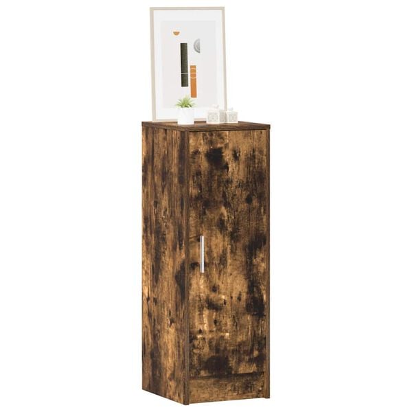 vidaXL Παπουτσοθήκη Καπνιστή Δρυς 32x35x92 εκ. από Επεξεργασμένο Ξύλο