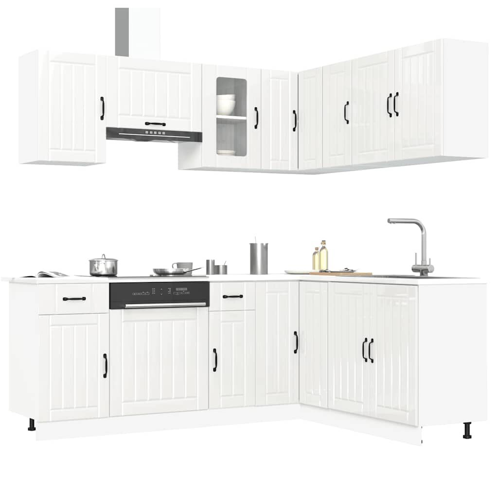 vidaXL Σετ Ντουλάπια Κουζίνας 11 Τεμαχίων Kalmar Επεξεργασμένο Ξύλο