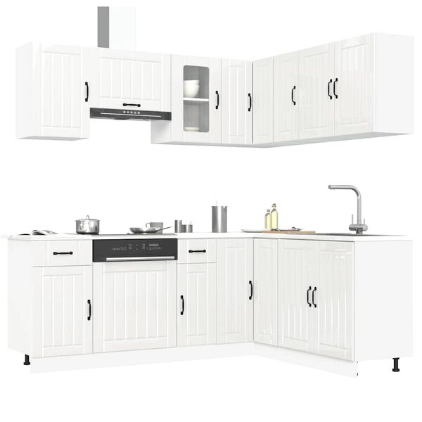 vidaXL Σετ Ντουλάπια Κουζίνας 11 Τεμαχίων Kalmar Επεξεργασμένο Ξύλο