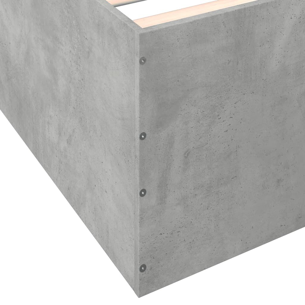 vidaXL Πλαίσιο Κρεβατιού Γκρι Σκυροδέματος 120x200 εκ. Επεξεργ. Ξύλο
