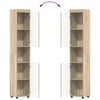 vidaXL Ντουλάπι Μπάνιου με πόρτα TULUM Sonoma Δρυς 37 x 31.5 x 203 εκ