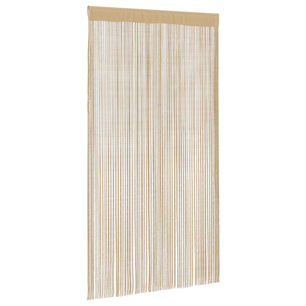 vidaXL Κουρτίνες με Κρόσσια 2 τεμ. Μπεζ 100 x 250 εκ.
