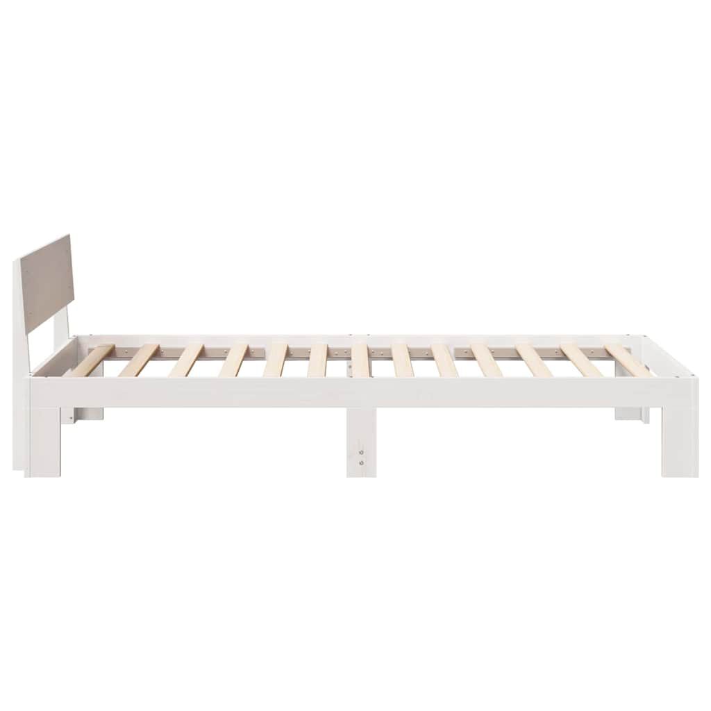 vidaXL Σκελετός Κρεβατιού Λευκό 90 x 200 cm Μασίφ ξύλο πεύκου