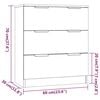 vidaXL Συρταριέρα Sonoma Δρυς 60 x 30 x 70 εκ. από Επεξεργασμένο Ξύλο