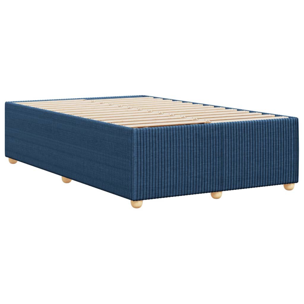 vidaXL Πλαίσιο κρεβατιού χωρίς στρώμα μπλε 120x200cm ύφασμα