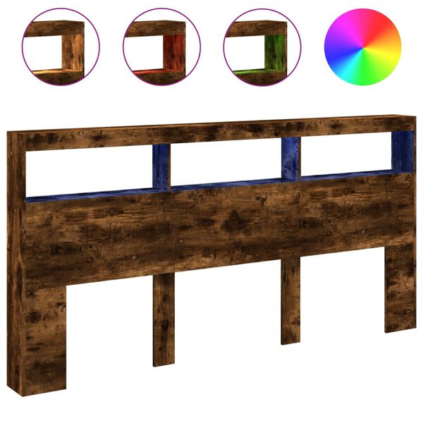 vidaXL &Kappa;&epsilon;&phi;&alpha;&lambda;ά&rho;&iota; &mu;&epsilon; &Alpha;&pi;&omicron;&theta;&eta;&kappa;. &Chi;ώ&rho;&omicron; & LED &Kappa;&alpha;&pi;&nu;&iota;&sigma;&tau;ή &Delta;&rho;&upsilon;&sigmaf; 200x17x102 &epsilon;&kappa;.