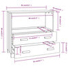 vidaXL Ντουλάπι HAMAR Σκ. Γκρι 85 x 35 x 80 εκ. από Μασίφ Ξύλο Πεύκου