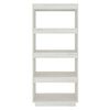 vidaXL Βιβλιοθήκη/Διαχωριστικό Χώρου Λευκό 60x35x135 εκ. Μασίφ Πεύκο