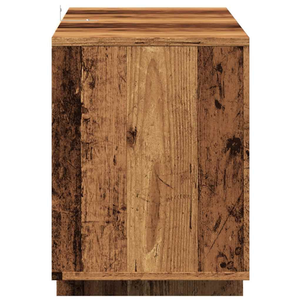 vidaXL Έπιπλο Τηλεόρασης Παλιό Ξύλο 130x35x50 εκ. από Μοριοσανίδα