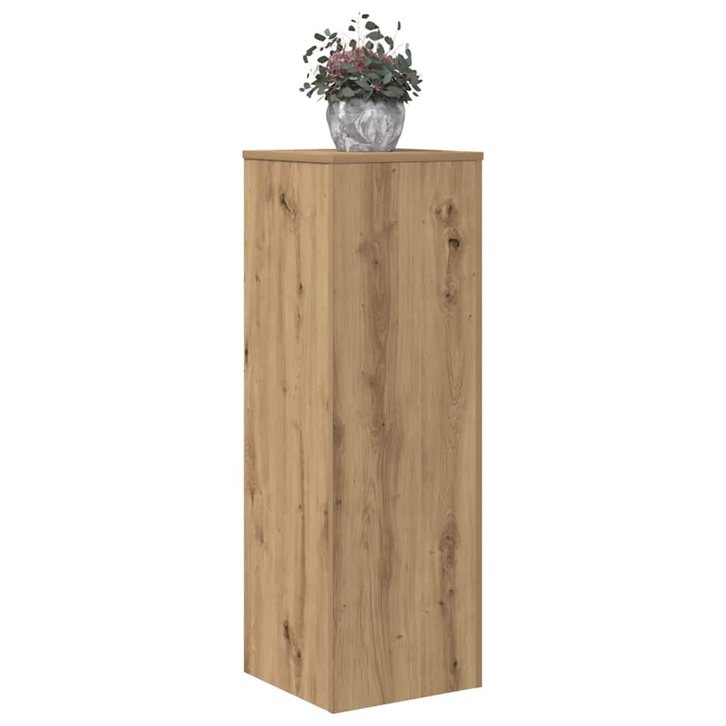 vidaXL Βάσεις Φυτών Αρτισιανή Δρυς 33x33x100 εκ. Επεξ. Ξύλο