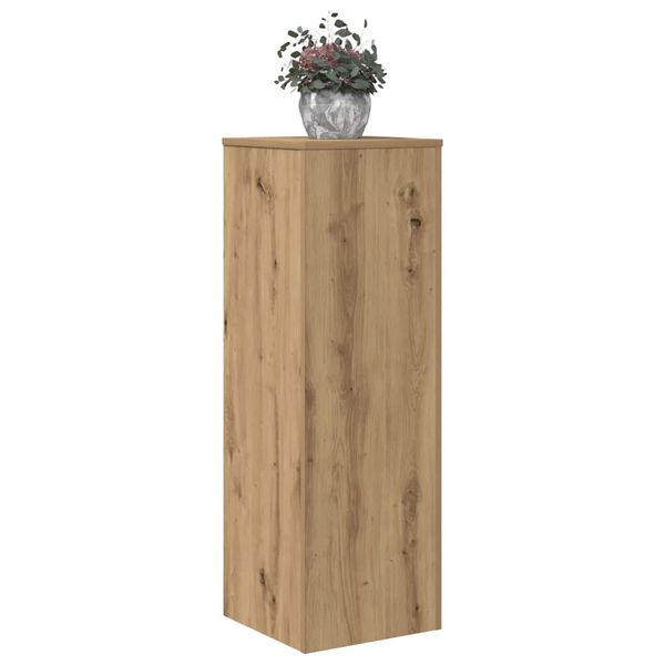vidaXL Βάσεις Φυτών Αρτισιανή Δρυς 33x33x100 εκ. Επεξ. Ξύλο