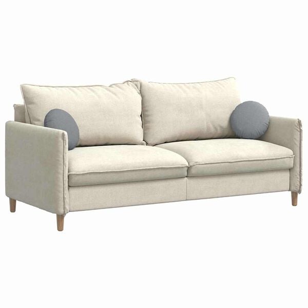 vidaXL Μαξιλάρια καθισμάτων 2 pcs Ανοιχτό γκρι Ø30 x 13 εκ ύφασμα