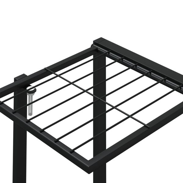 vidaXL Βάση Λουλουδιών Μαύρη 94,5 x 25 x 89 εκ. Σιδερένια