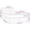 vidaXL Κρεβάτι Boxspring με Στρώμα & LED Σκ. Γκρι 120x200εκ. Βελούδινο