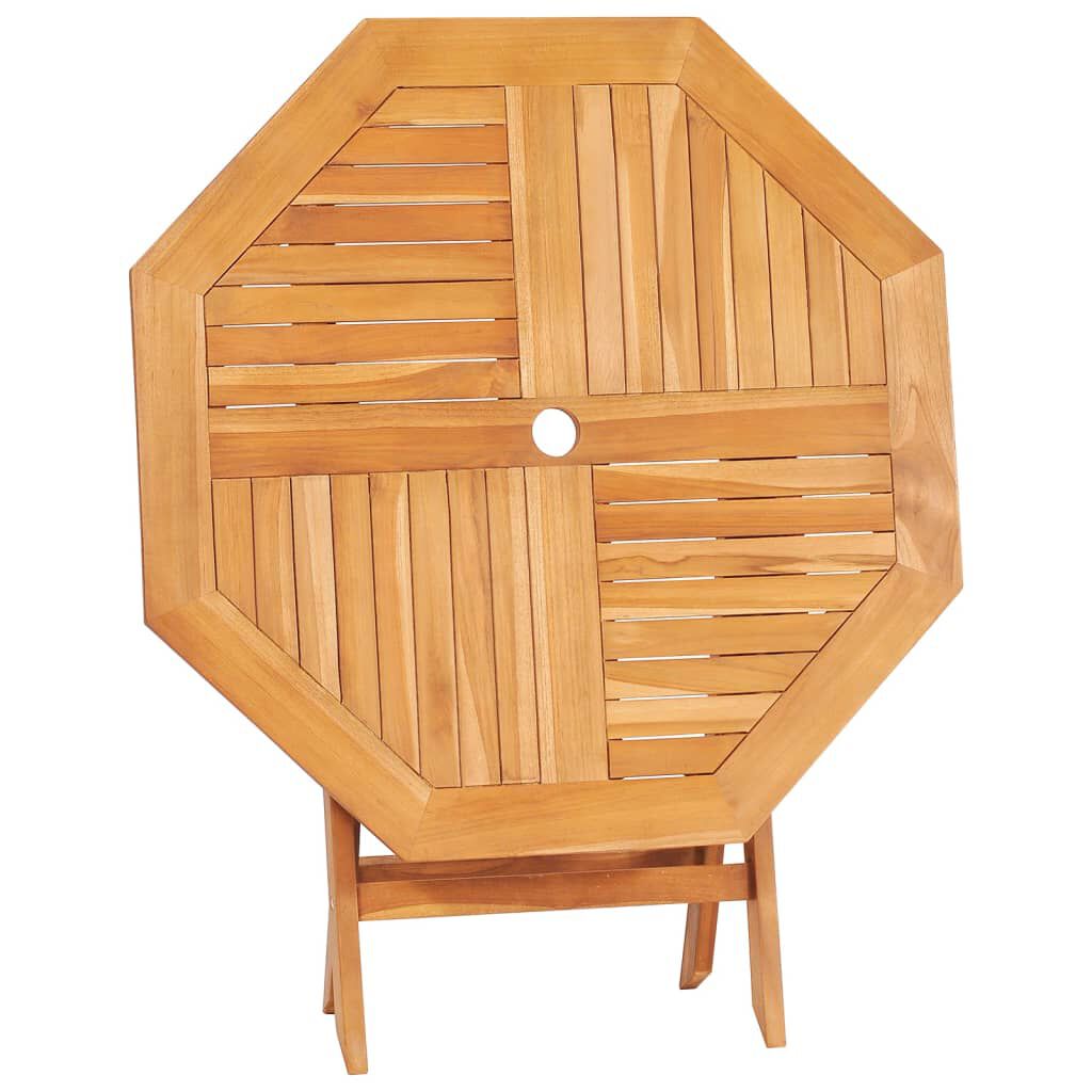 vidaXL Τραπέζι Κήπου Πτυσσόμενο 85 x 85 x 76 εκ. από Μασίφ Ξύλο Teak