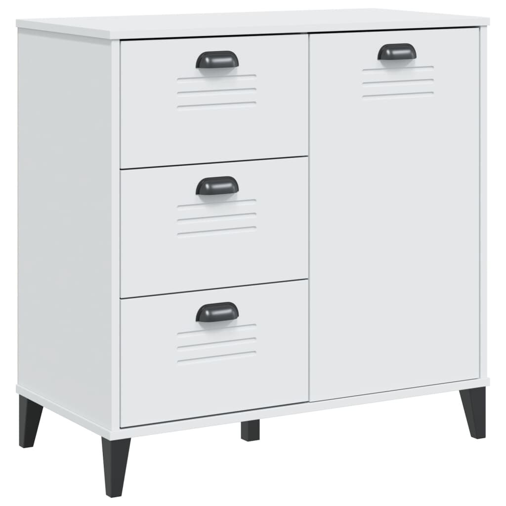 vidaXL Ντουλάπι Ψηλό VIKEN Λευκός 80x40x190 εκ. από Μασίφ Ξύλο Πεύκου