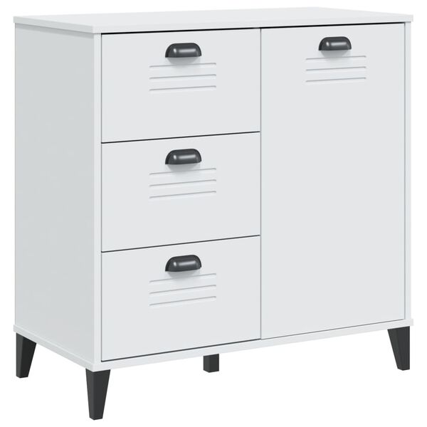 vidaXL Ντουλάπι Ψηλό VIKEN Λευκός 80x40x190 εκ. από Μασίφ Ξύλο Πεύκου
