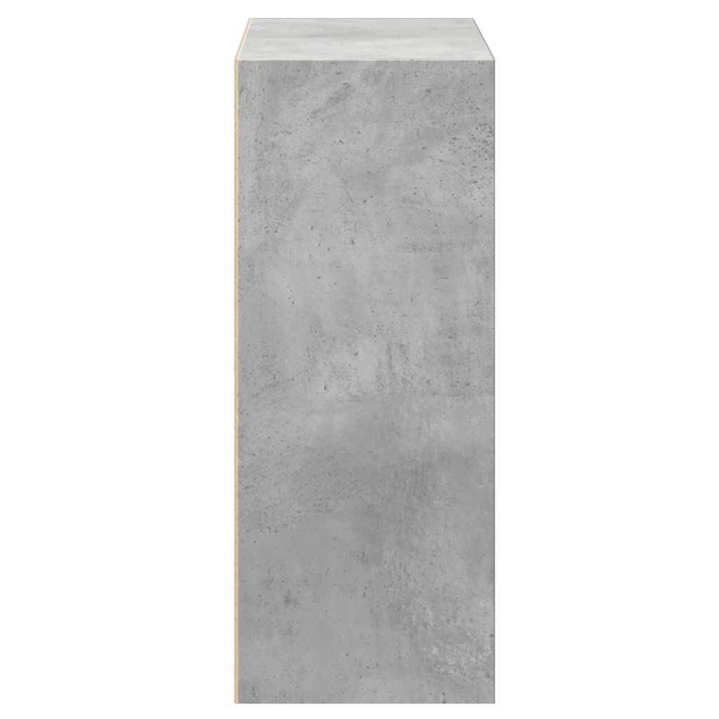vidaXL Βιβλιοθήκη με 2 Ράφια Γκρι Σκυροδεμ. 40x30x76,5 εκ. Μοριοσανίδα