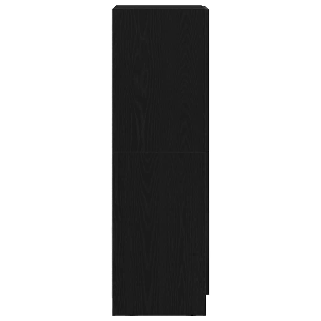 vidaXL Στήλη Κουζίνας Μαύρη 38x41,5x131,5 εκ. από Επεξεργασμένο Ξύλο