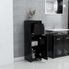 vidaXL Σετ Επίπλων Μπάνιου 3 Τεμαχίων Μαύρο από Μοριοσανίδα