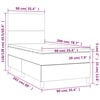 vidaXL &Kappa;&rho;&epsilon;&beta;ά&tau;&iota; Boxspring &mu;&epsilon; &Sigma;&tau;&rho;ώ&mu;&alpha; &Kappa;&rho;&epsilon;&mu; 90x200 &epsilon;&kappa;.&Upsilon;&phi;&alpha;&sigma;&mu;ά&tau;&iota;&nu;&omicron;