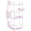 vidaXL Ράφι Βιβλίων Δρύς Sonoma 56 x 34 x 133,5 εκ Επεξεργασμένο ξύλο