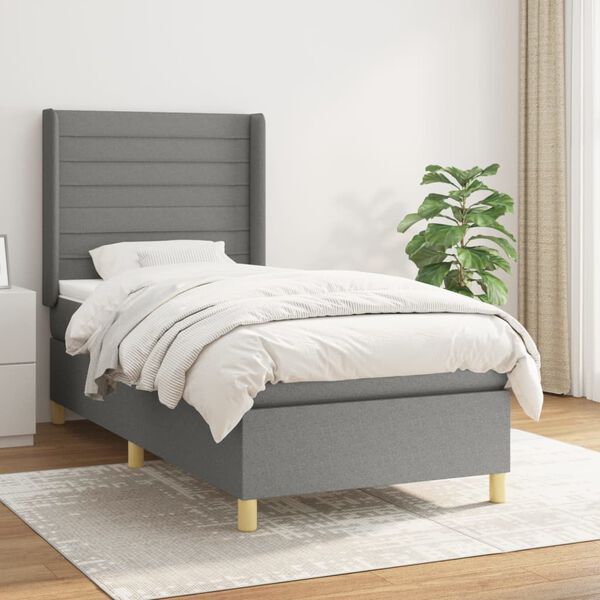vidaXL &Kappa;&rho;&epsilon;&beta;ά&tau;&iota; Boxspring &mu;&epsilon; &Sigma;&tau;&rho;ώ&mu;&alpha; &Sigma;&kappa;&omicron;ύ&rho;&omicron; &Gamma;&kappa;&rho;&iota; 100x200 &epsilon;&kappa;. &Upsilon;&phi;&alpha;&sigma;&mu;ά&tau;&iota;&nu;&omicron;