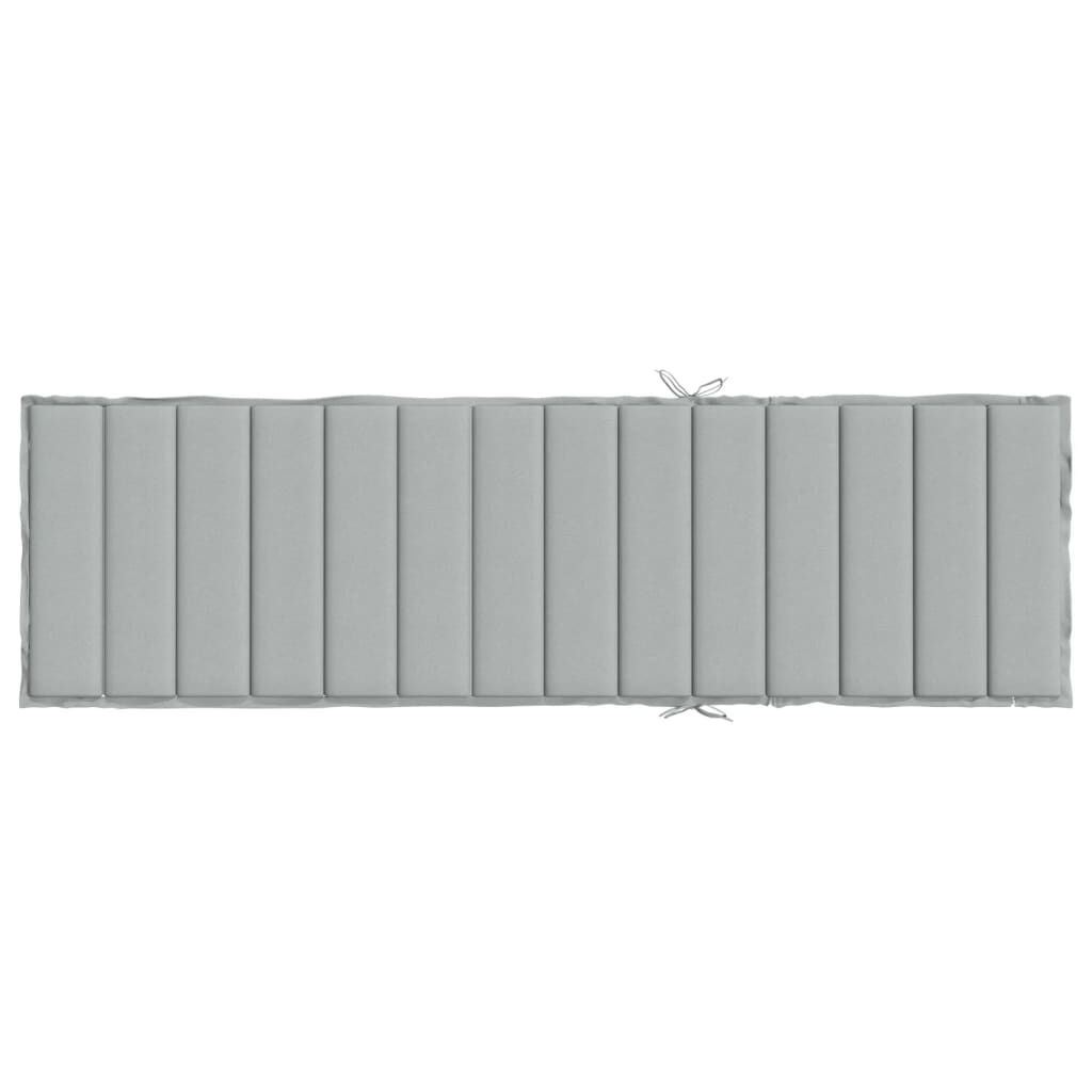 vidaXL Μαξιλάρι Ξαπλώστρας Ανοιχτό Γκρι 200x50x4 εκ. Ύφασμα