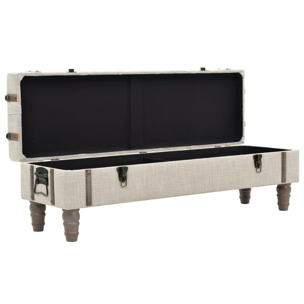 vidaXL Πάγκος Αποθήκευσης 111 x 34 x 37 εκ. από Μασίφ Ξύλο και Ατσάλι