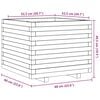 vidaXL Ζαρντινιέρα Καφέ Κεριού 60x60x49,5 εκ. από Μασίφ Ξύλο Πεύκου
