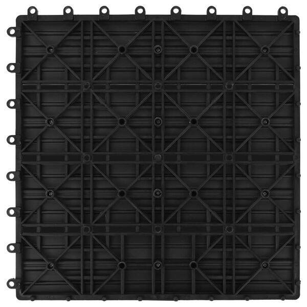 vidaXL Πλακάκια Deck 22 τεμ. Μαύρα 30 x 30 εκ. 2 μ² από WPC