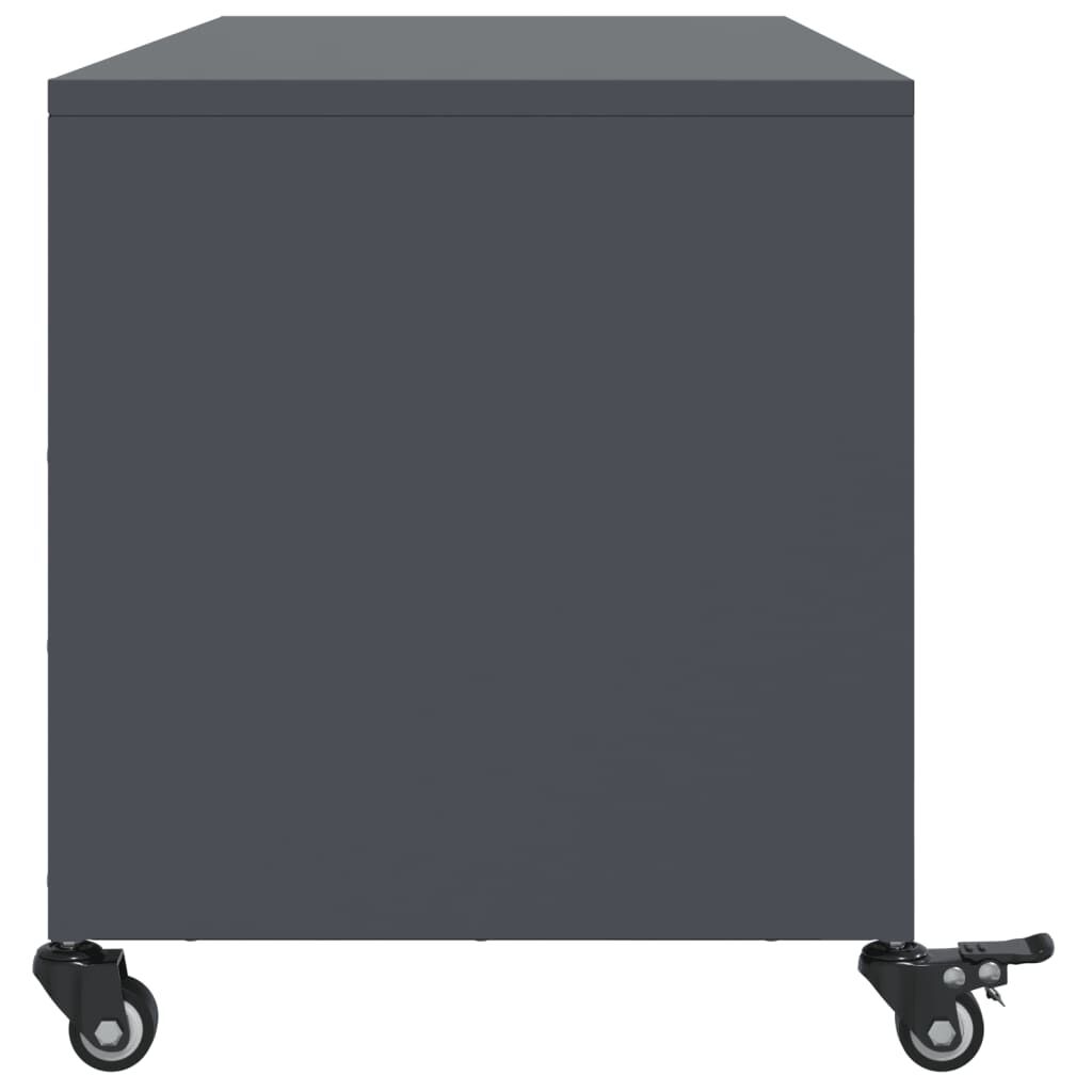 vidaXL Έπιπλο Τηλεόρασης Ανθρακί 100,5x39x43,5εκ. Ατσάλι