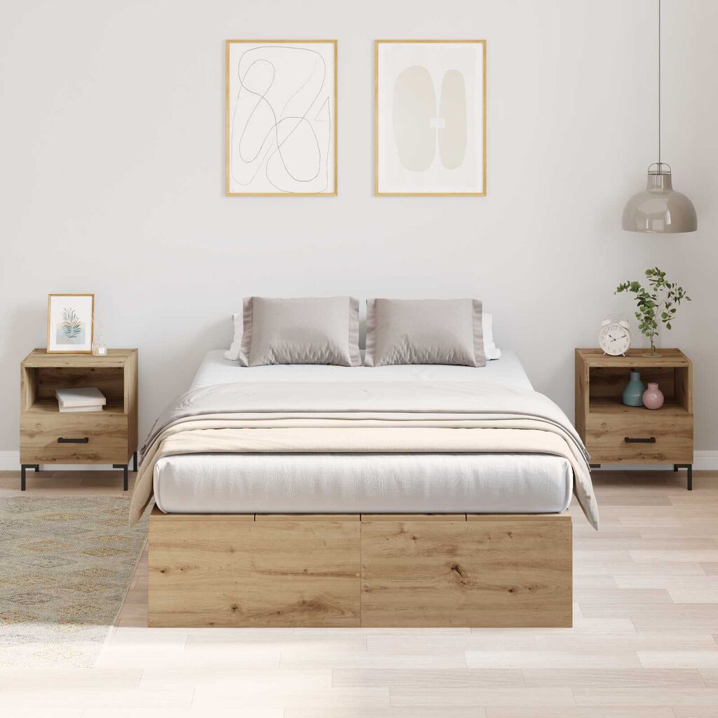 μονάδα αποθήκευσης κρεβάτι vidaXL Artisan Oak 120x190 εκ.