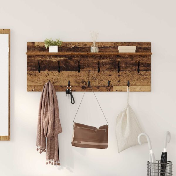 vidaXL Τοίχου Κρεμάστρα Παλιό ξύλο 100 x 40 x 12 εκ Επεξεργασμένο ξύλο