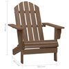 vidaXL Καρέκλα Κήπου Adirondack Καφέ με Ottoman & Τραπέζι Ξύλο Ελάτης