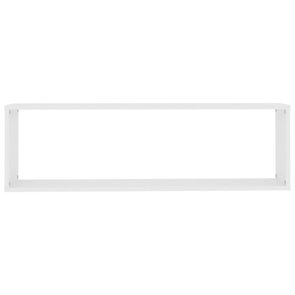 vidaXL Ράφια Κύβοι Τοίχου 2 τεμ. Λευκά 100 x 15 x 30 εκ. Επεξ. Ξύλο