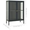 vidaXL Μπουφές Ανθρακί 75 x 35 x 105 εκ. από Ατσάλι και Γυαλί
