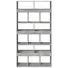 vidaXL Βιβλιοθήκη Γκρι Σκυροδέματος 100x33x187,5 εκ. Επεξεργ. Ξύλο