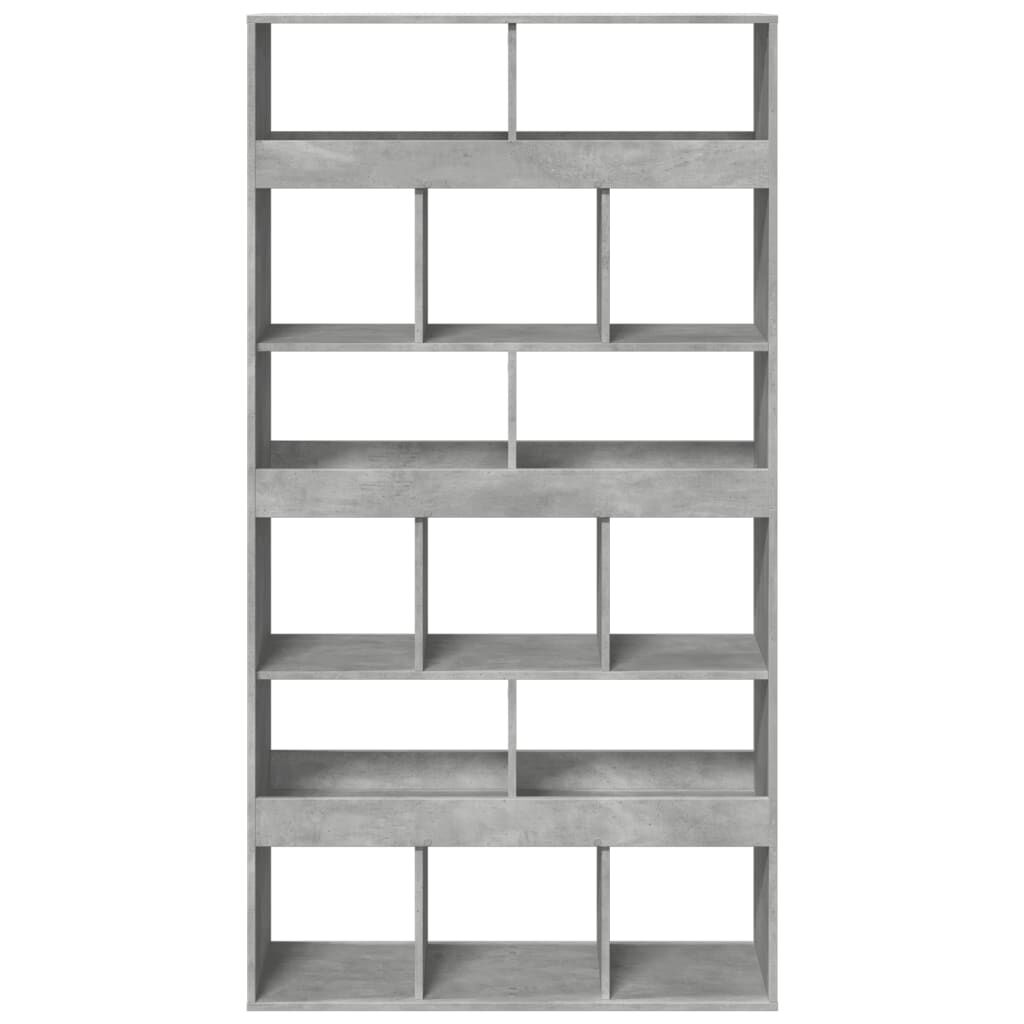 vidaXL Βιβλιοθήκη Γκρι Σκυροδέματος 100x33x187,5 εκ. Επεξεργ. Ξύλο