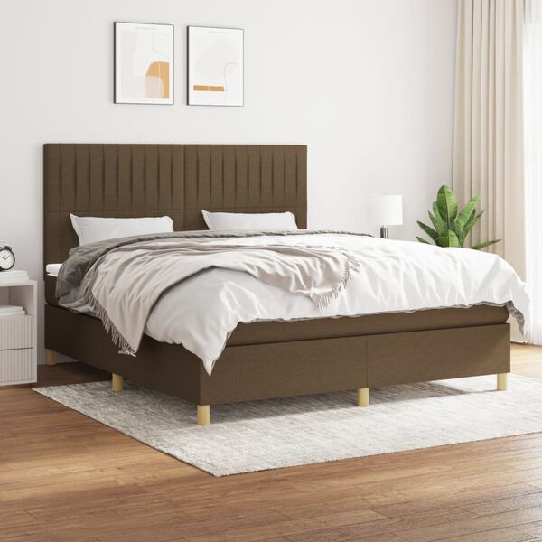 vidaXL &Kappa;&rho;&epsilon;&beta;ά&tau;&iota; Boxspring &mu;&epsilon; &Sigma;&tau;&rho;ώ&mu;&alpha; &Sigma;&kappa;&omicron;ύ&rho;&omicron; &Kappa;&alpha;&phi;έ 160x200 &epsilon;&kappa; &Upsilon;&phi;&alpha;&sigma;&mu;ά&tau;&iota;&nu;&omicron;